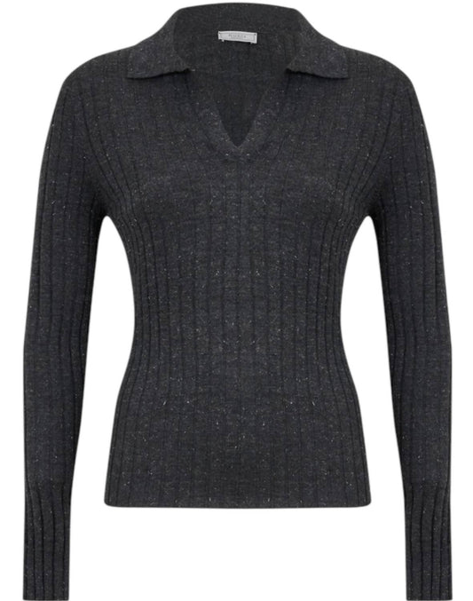 Women's Polo Style Neck Sweater