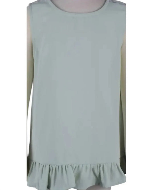 ML Kids - Girls' Ruffle Hem Cross Back Tank - Rack Hunt