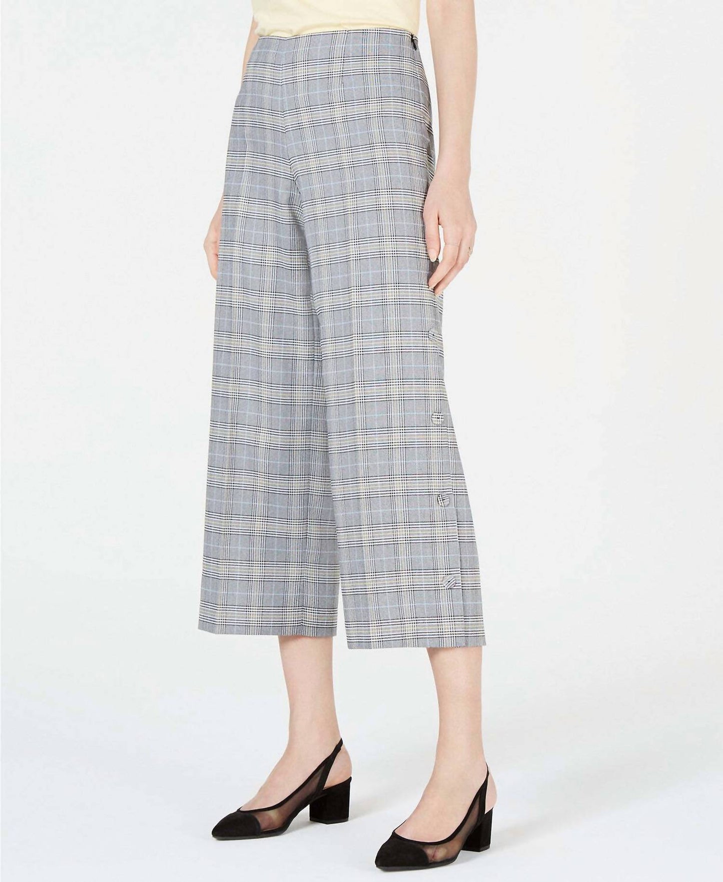 Plaid Wide Leg Pants