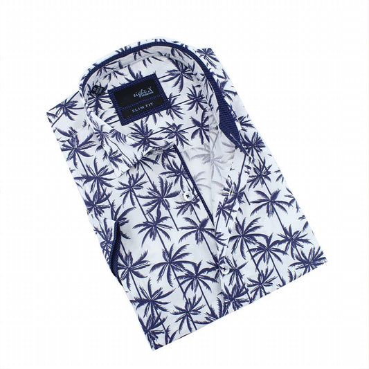 Palm Print Short Sleeve Shirt