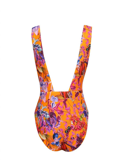 Lia Sahara - Women's Plunge One Piece Swimsuit - Rack Hunt