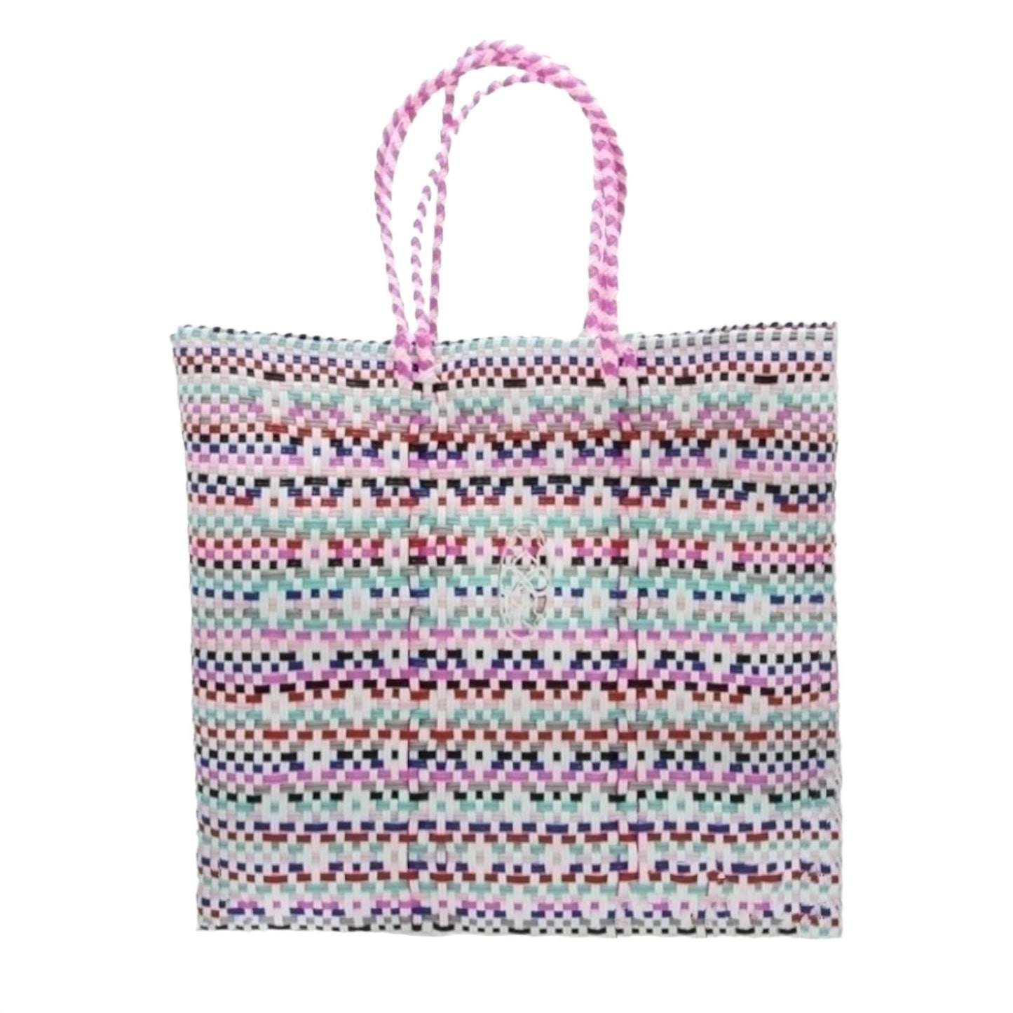 Women's Medium Woven Patterned Shoulder Strap Tote Bag