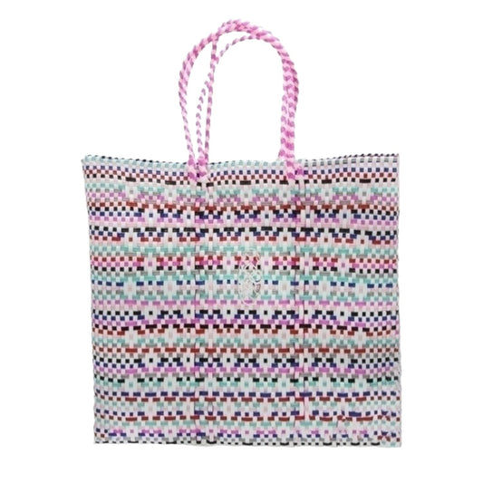 Women's Medium Woven Patterned Shoulder Strap Tote Bag