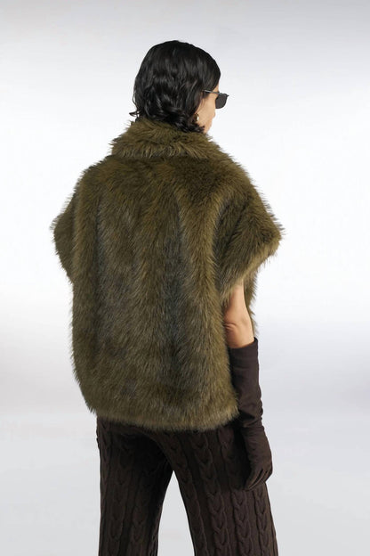 The Alyn Faux Fur Cape Wraps