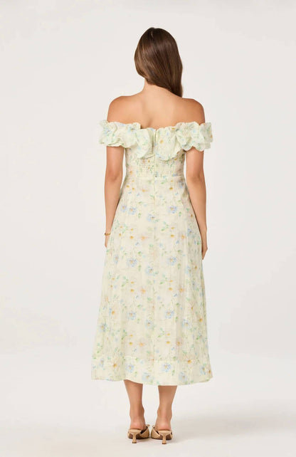 Alannah Off The Shoulder Midi Dress