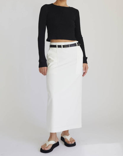 Women's Cropped Fitted Long Sleeve Top