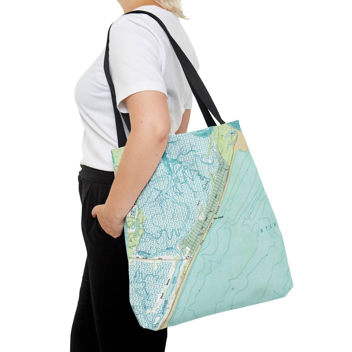 Women's Georgia Map Tote Bag
