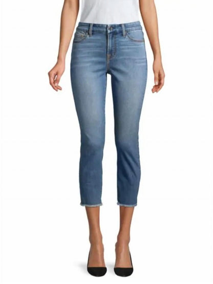 Fray Hem Crop Skinny Jeans