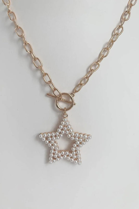 Magic - Pearl Texas Star Necklace - Rack Hunt