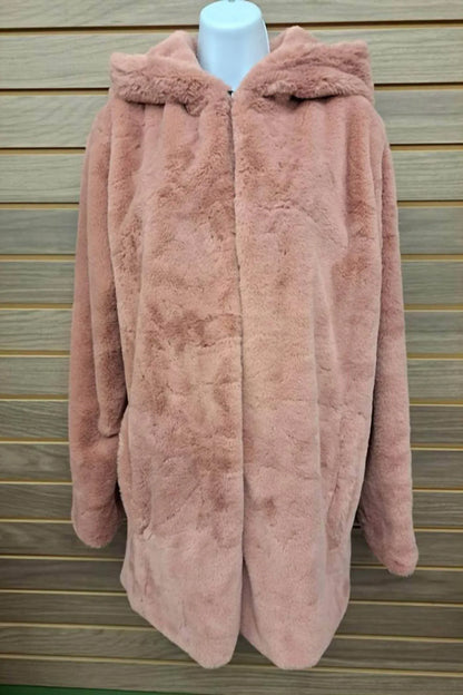 Janice Apparel - Women's Velour Jacket Hooks To Close Pockets - Rack Hunt