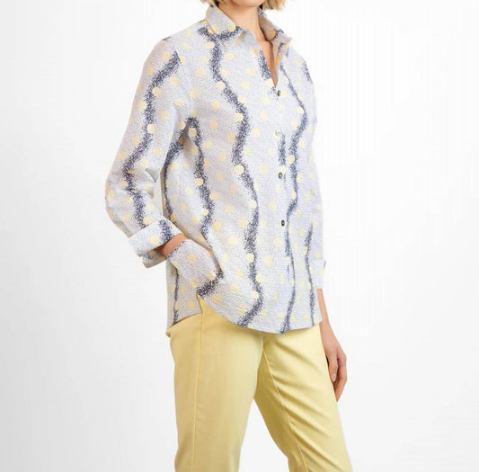 BYLYSE - PRINTED SEERSUCKER DOT BLOUSE - Rack Hunt -
