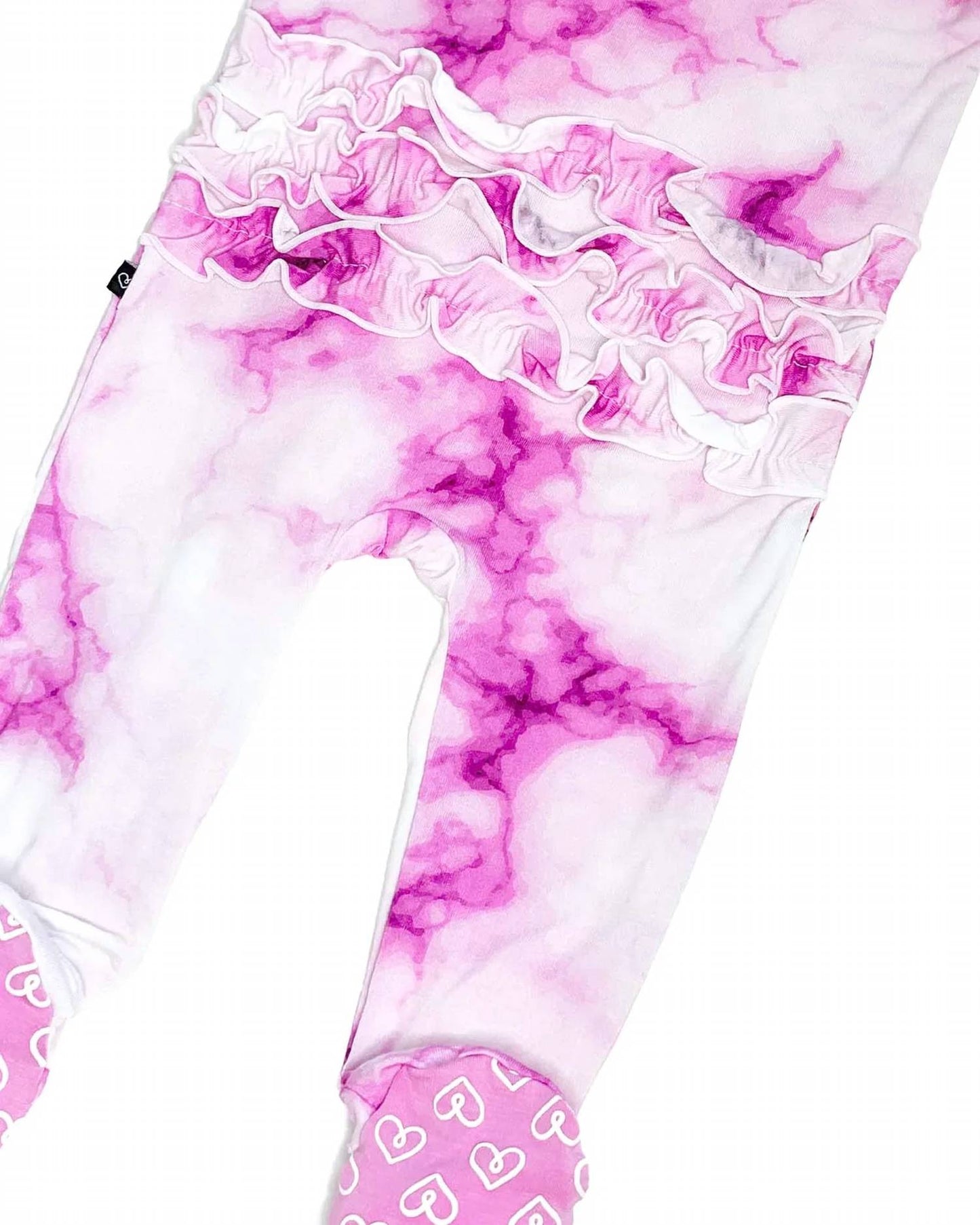 Girl's Madi Tie Dye Zippered Footies