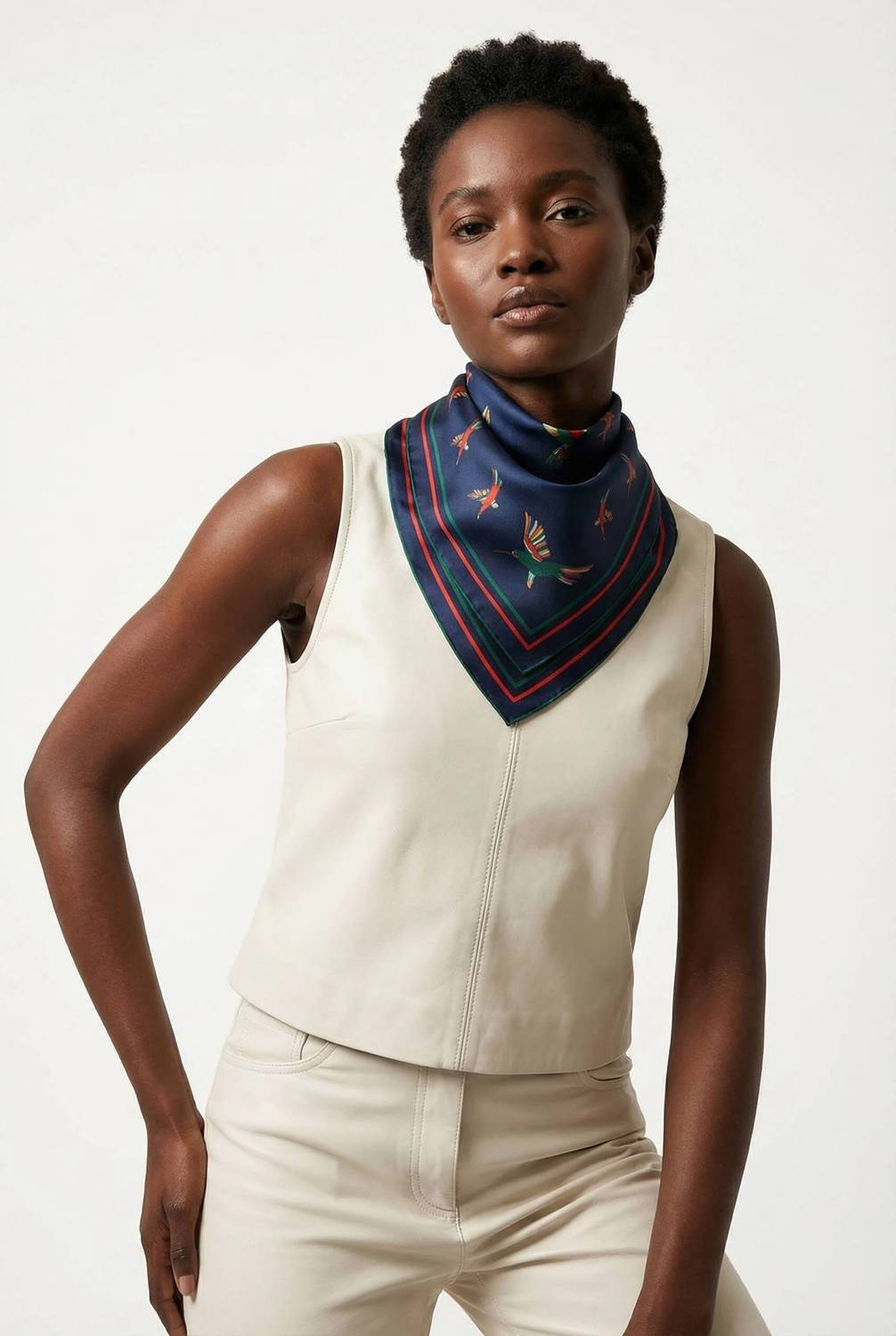 Women's Sky Parade Double Sided Silk Scarf