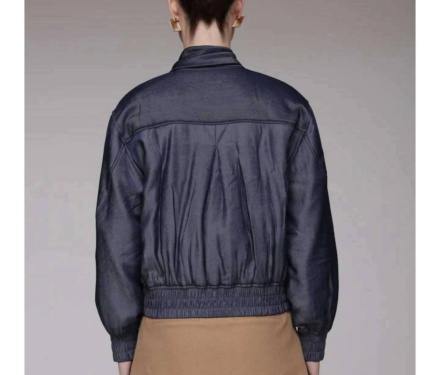Scarf Tie Chambray Jacket