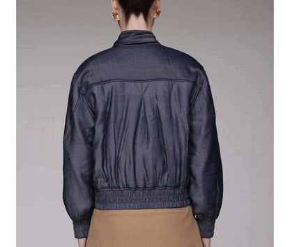 Scarf Tie Chambray Jacket