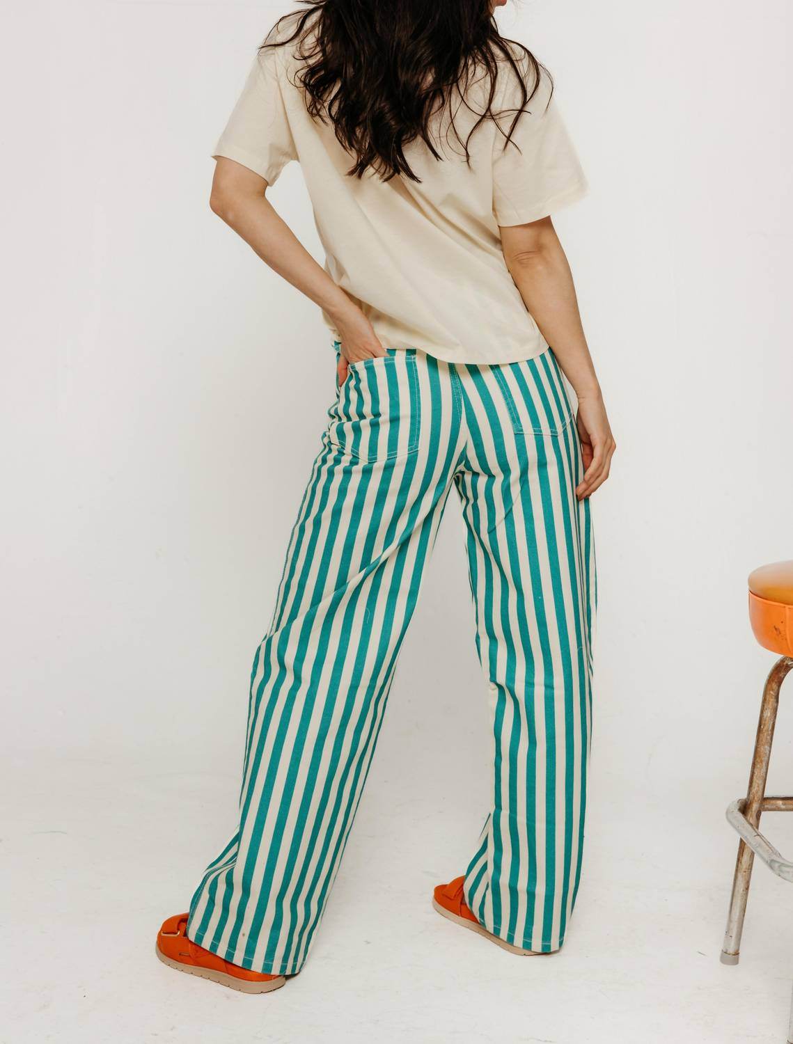 The Tiny Big Sister - Striped Berta Long Denim - Rack Hunt -