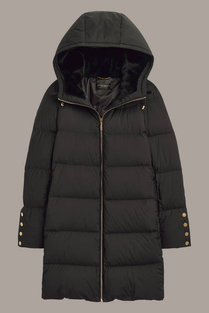 Long Hooded Down Filled Puffer Coat