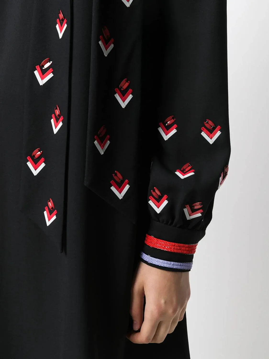 Valentino - Sequin Long Sleeve Dress - detail view - Rack Hunt