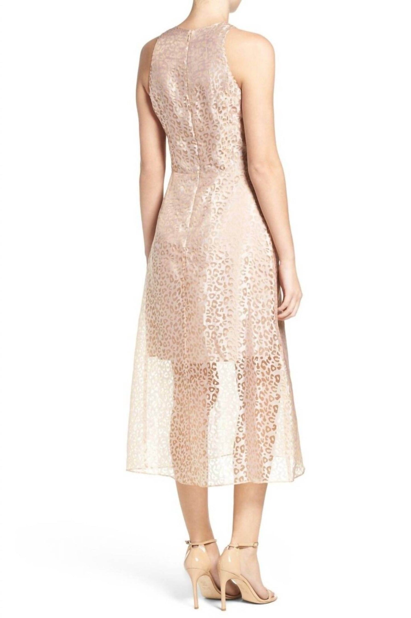 Ali & Jay - Leopard Print Sheet Midi Sleeveless Dress - Rack Hunt -