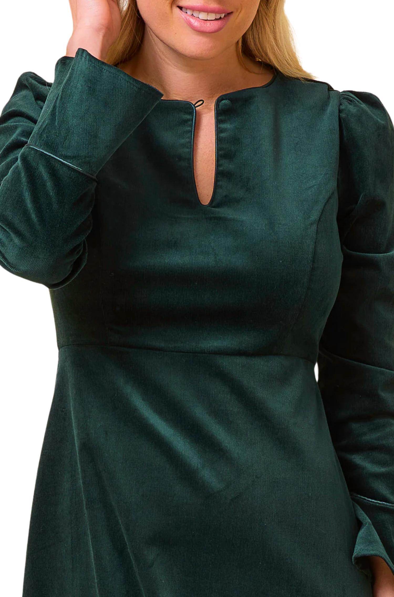 Aspiga - Paloma Round Neck Long Sleeve Stretch Corduroy Dress - Rack Hunt -