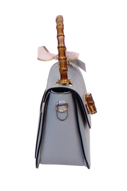 Women's Bamboo Handle Leather Crossbody Bag