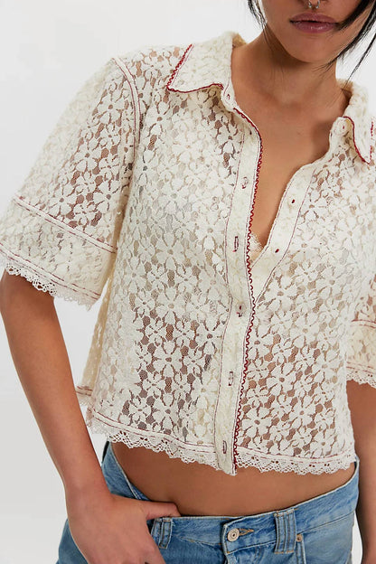 MANNIE LACE BUTTONDOWN
