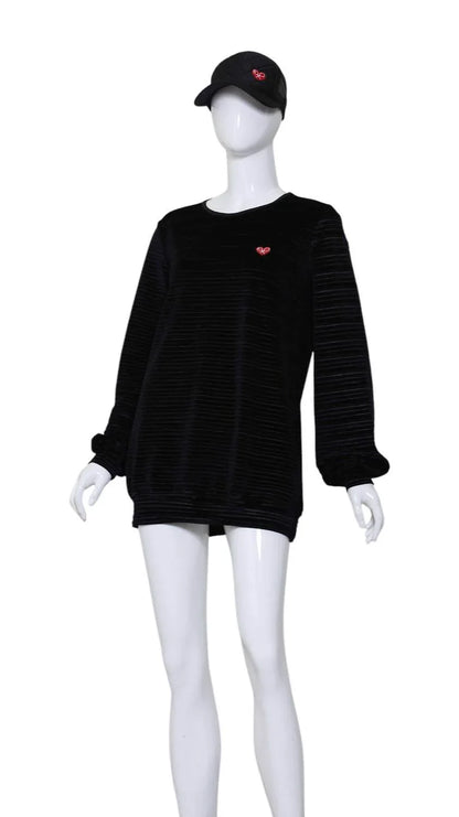 Love Love Tennis - Women's Striped Long Sleeve Warm Up Top - Rack Hunt