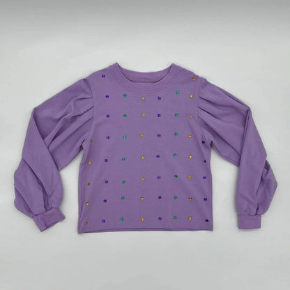 Girls Mardi Gras Skort Set