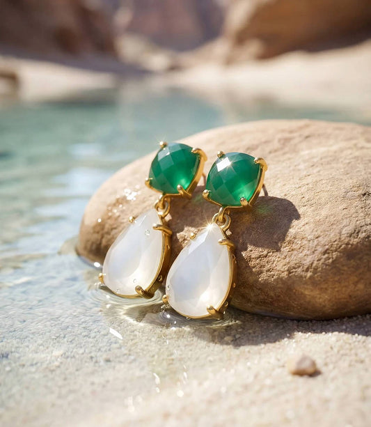 Women's Teardrop Crystal Earrings