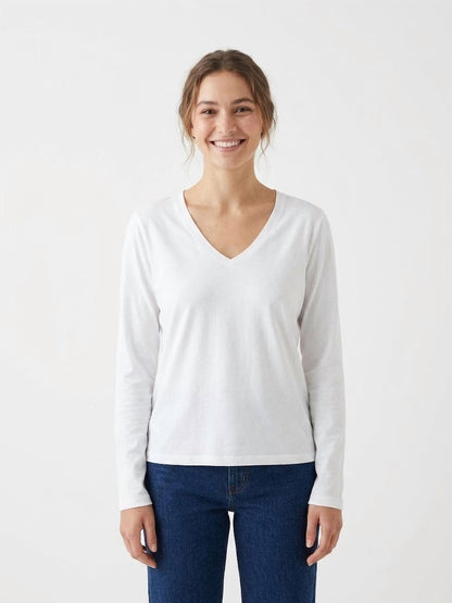 Charlotte Long Sleeve V Neck Top