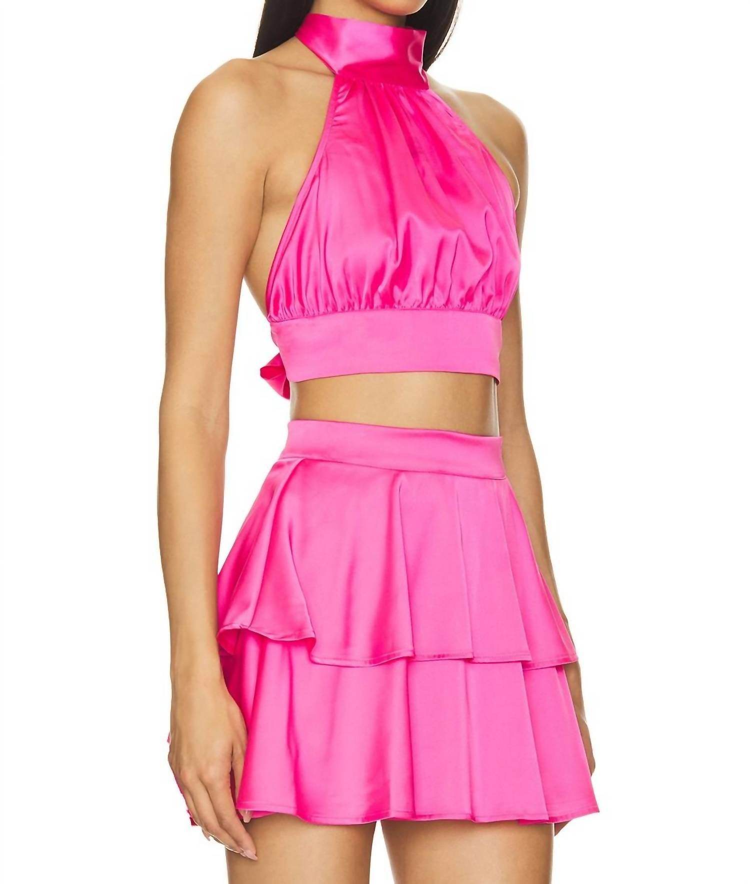 OW Collection - Eloise Halter Top And Mini Skirt Set - Rack Hunt