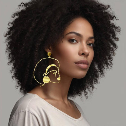 Women's African Oversized Statement Earrings