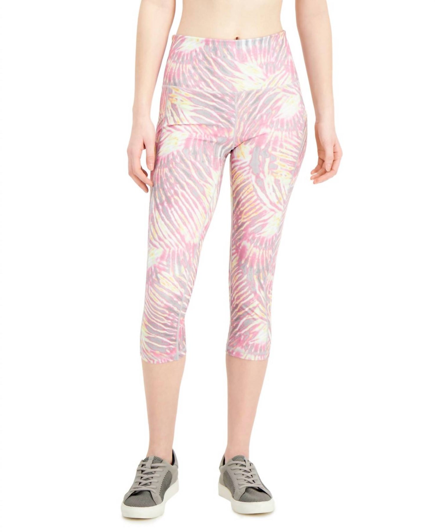 Women's Tropical-print Pocket Cropped Leggings