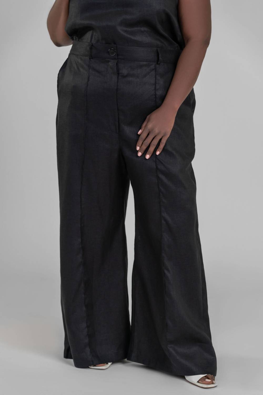 Little Luxuries Linen Wide Leg Pants - Plus