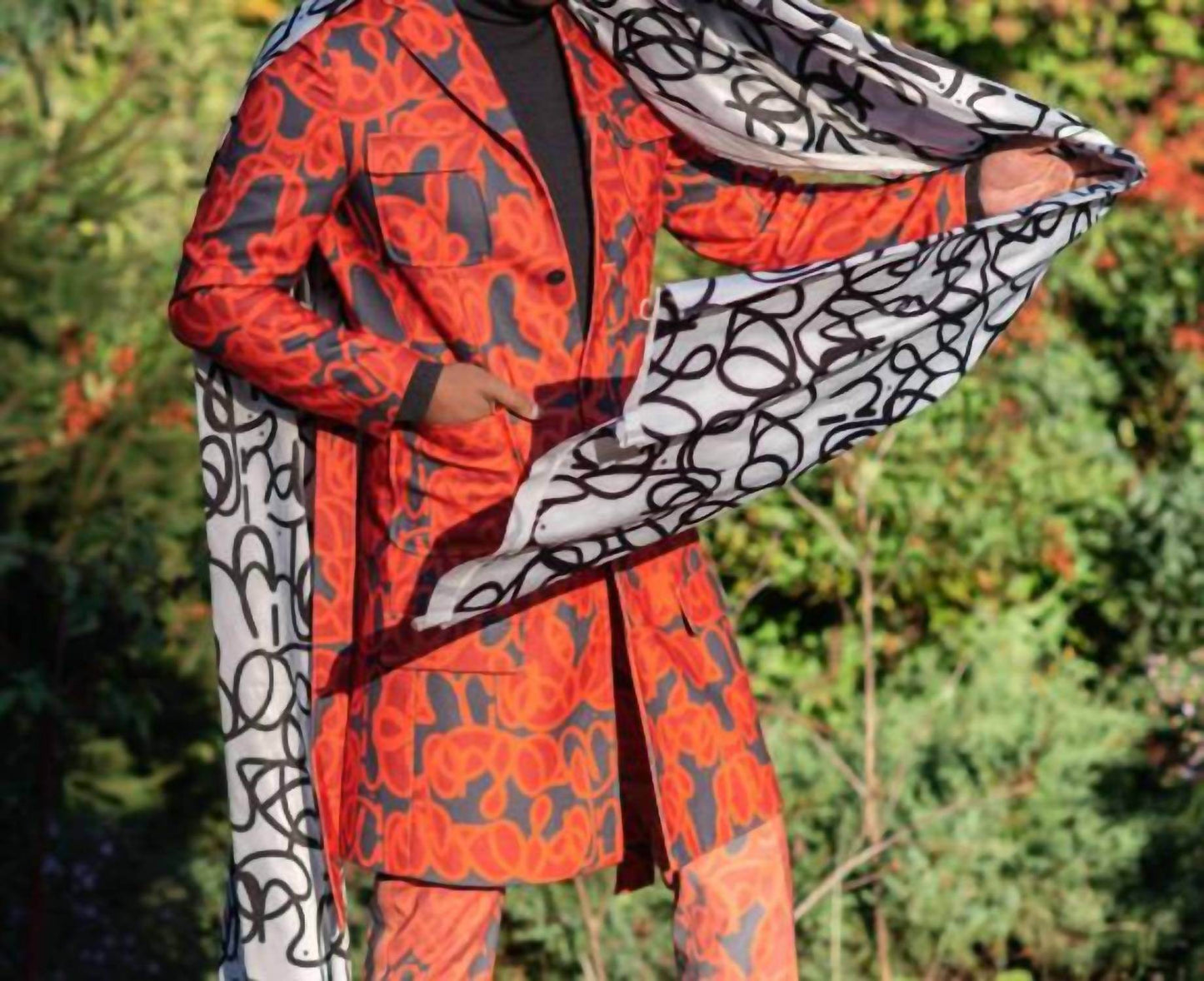 The Athletic Side Of Us - Oraise Print Long Coat - Rack Hunt