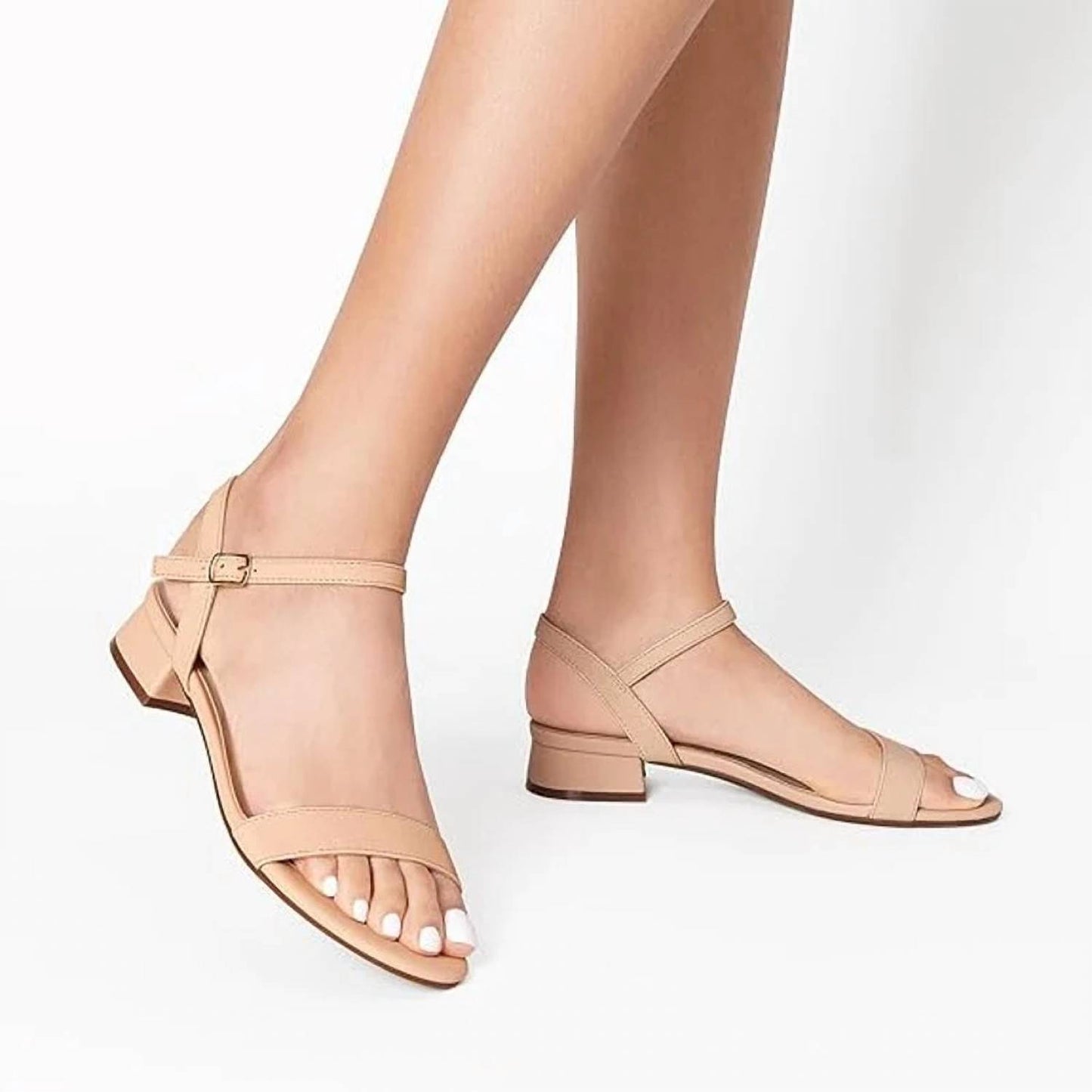 Women's Low Heel Dressy Slingback Ankle Strap Sandals