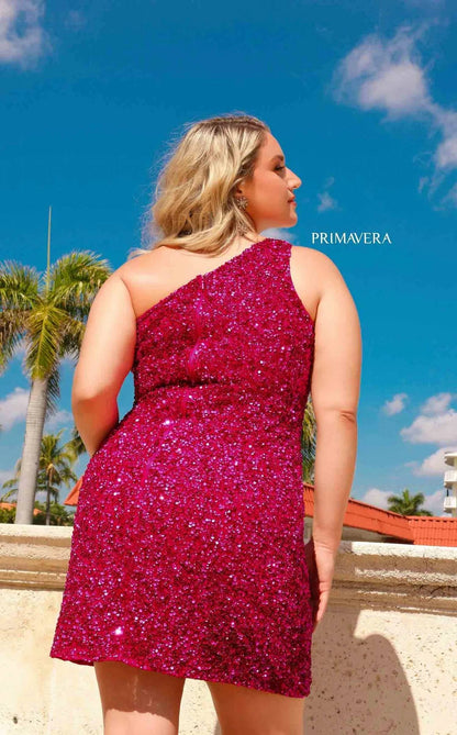 One-shoulder Mini Dress - Plus Size