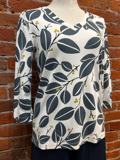 Women's V-neck 3/4-sleeve Tunic