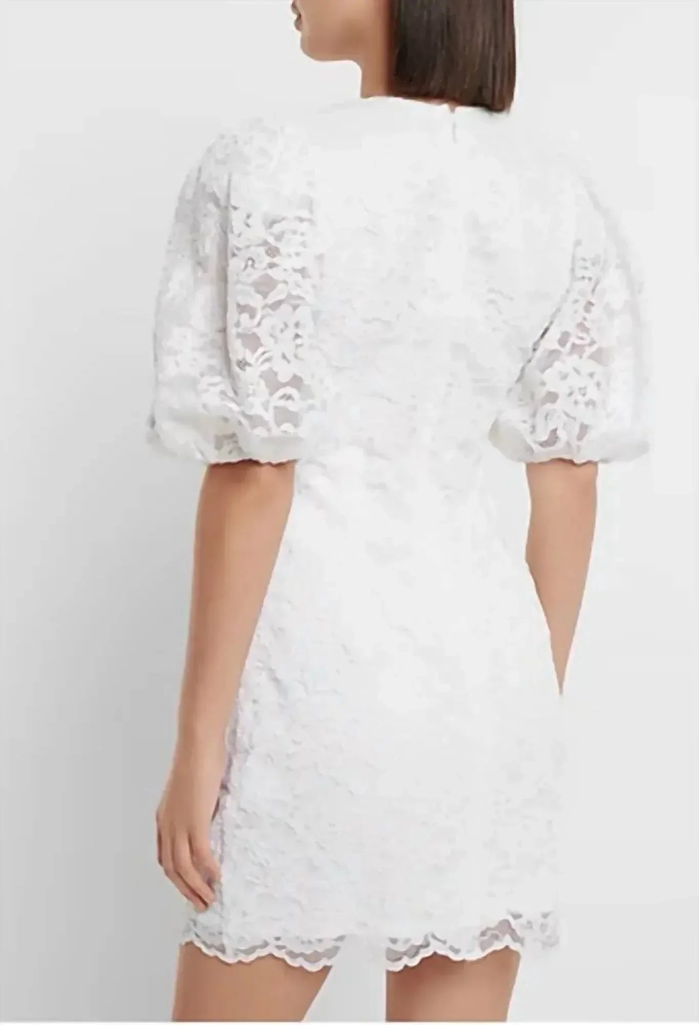 Express - Bridal Lace Puff Sleeve Mini Dress - Rack Hunt