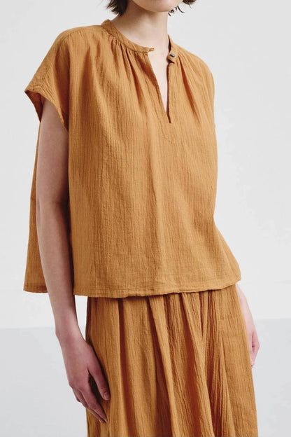 Organic Cotton Crepe Gauze Top