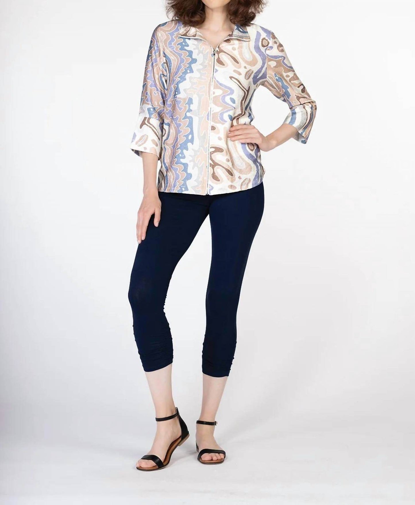 Variations - Cafe Ole Zipper Blouse - Rack Hunt -