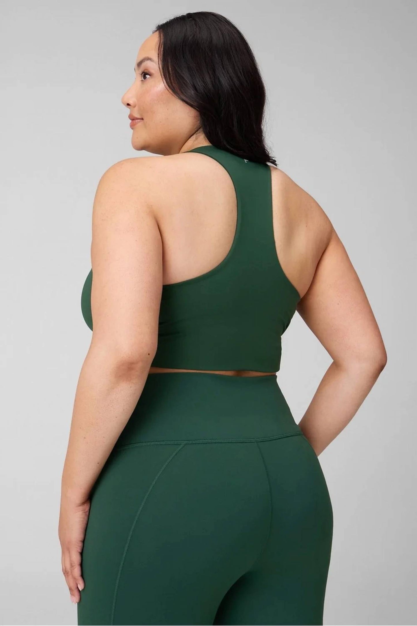 Built-in Cropped Bra Tank Top - Plus