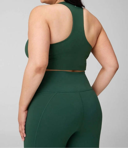 Built-in Cropped Bra Tank Top - Plus