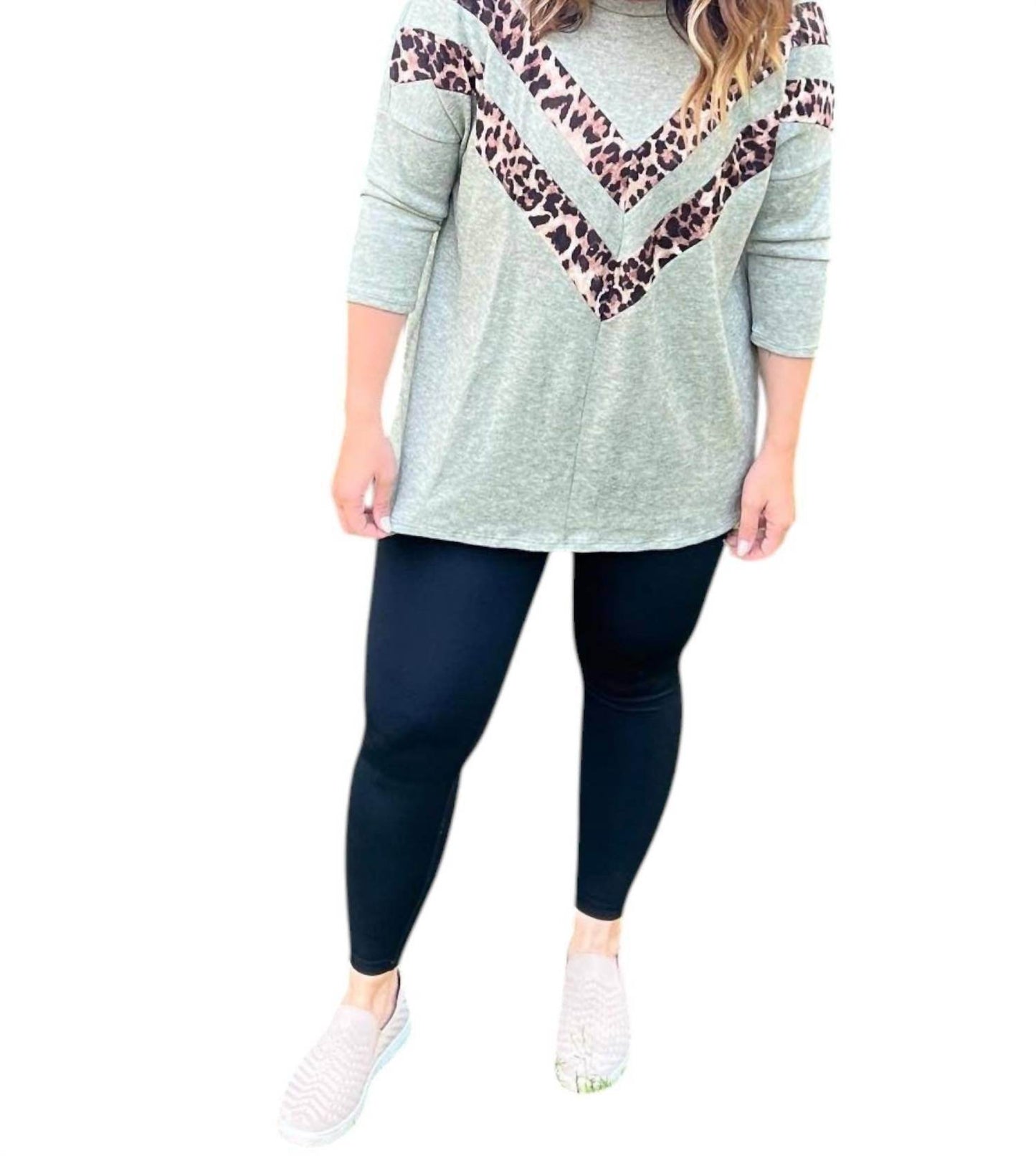 Reb and J - Leopard Long Sleeve Top - Rack Hunt -