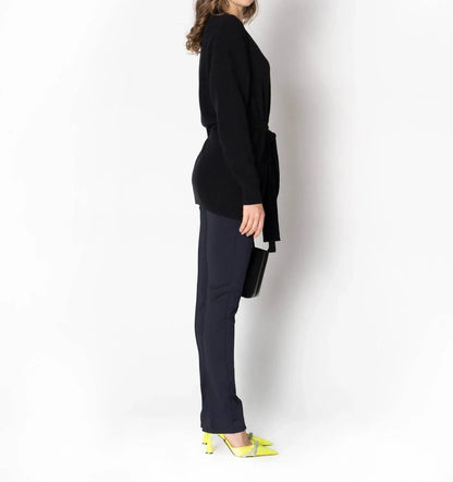 nu-in - Waist Tie Slender Knit Relaxed Cardi - Rack Hunt