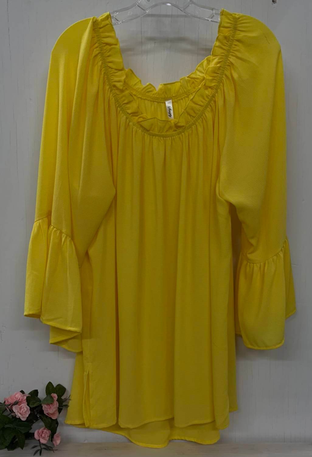 Simply Irresistible - Women's Ruffle Neck Bell Sleeve Blouse - Rack Hunt -