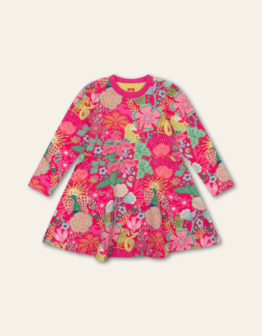 Girl's Dasha Long Sleeve Printed Dress