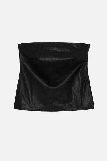 Morus Strapless Satiny Top
