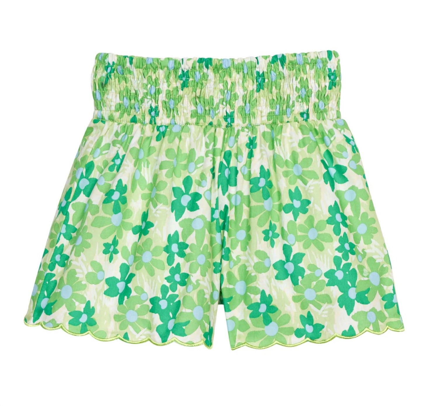 Girl's Shirred Scallop Shorts