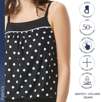 Audrey Blouson Tummy Control Tankini Top